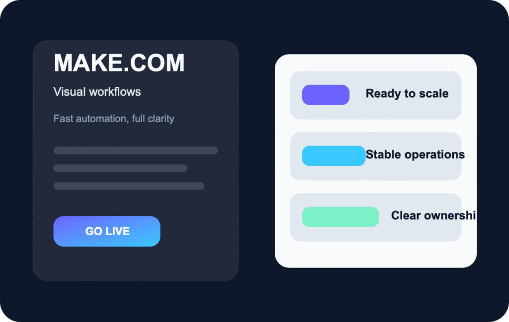 Make.com dashboard visual